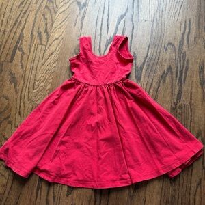 Vibrant Red Sleeveless Kids Dress